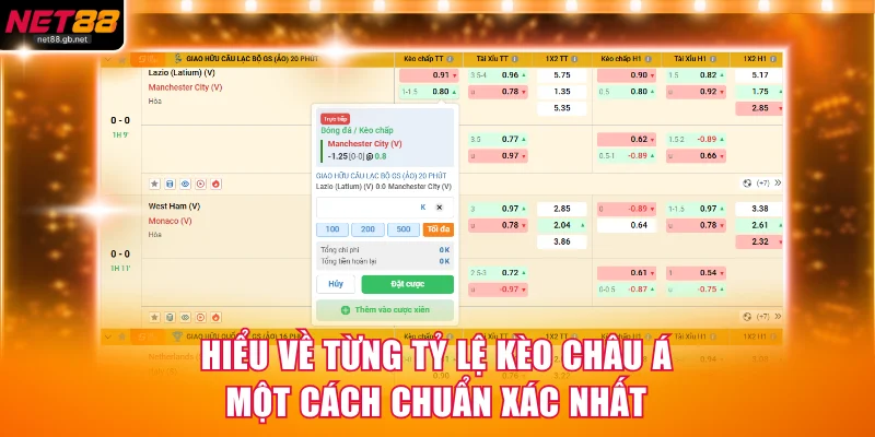 Hiểu về từng tỷ lệ kèo châu Á một cách chuẩn xác nhất